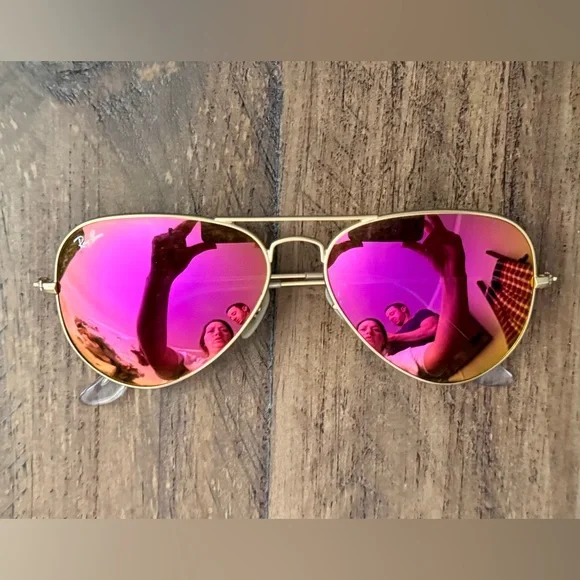 Pink mirrored Ray bans - Picture 3 of 4